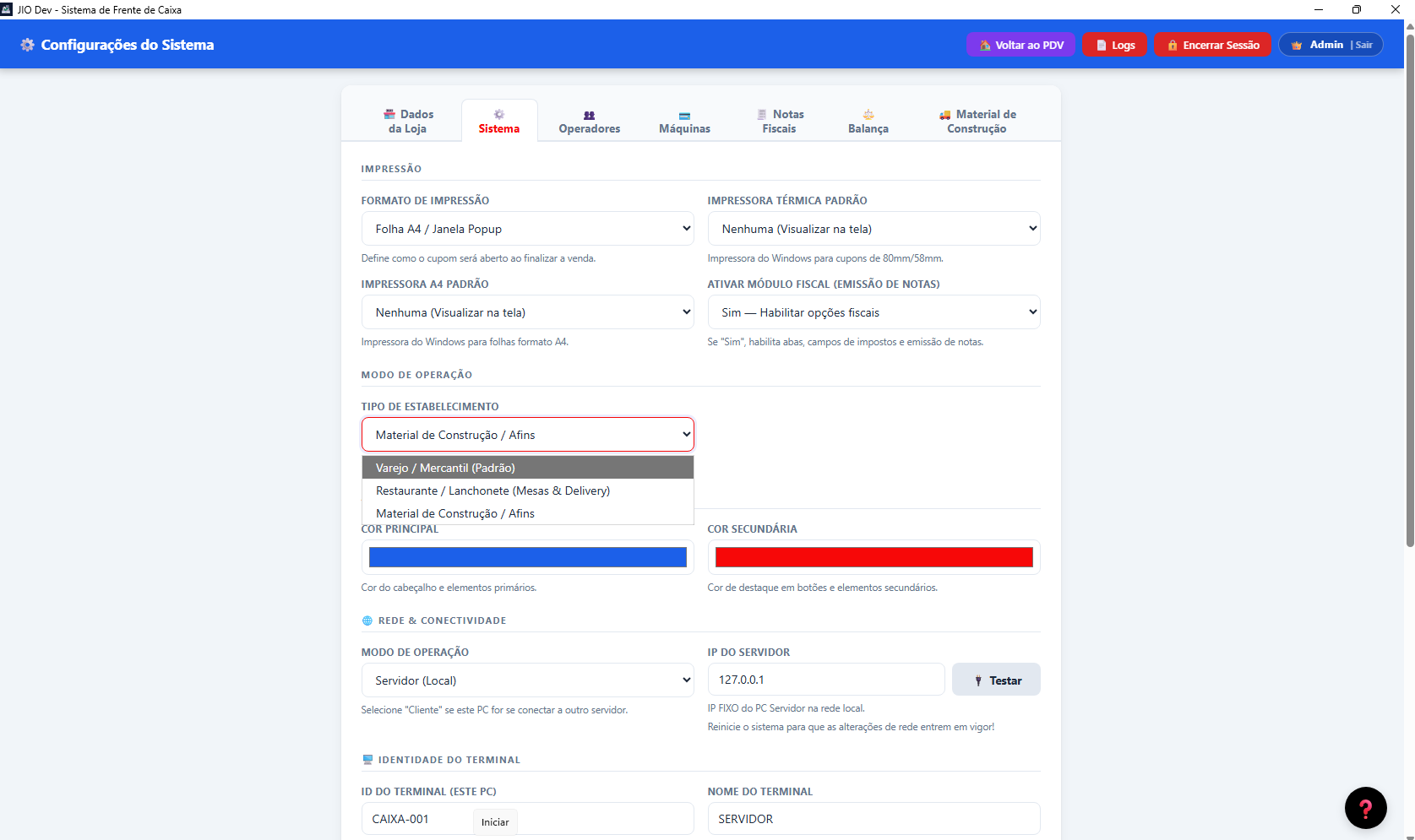 Configurações